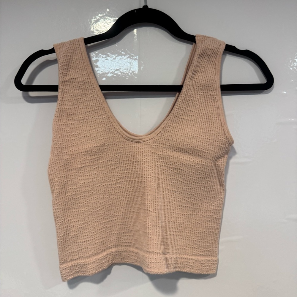 Pink seamless stretchy boutique tank top